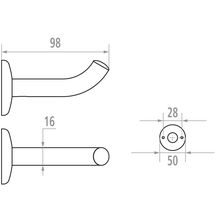 Patère LOFT avec 1 tête, tube en laiton D 16 mm, nickelé chromé réf. 010130