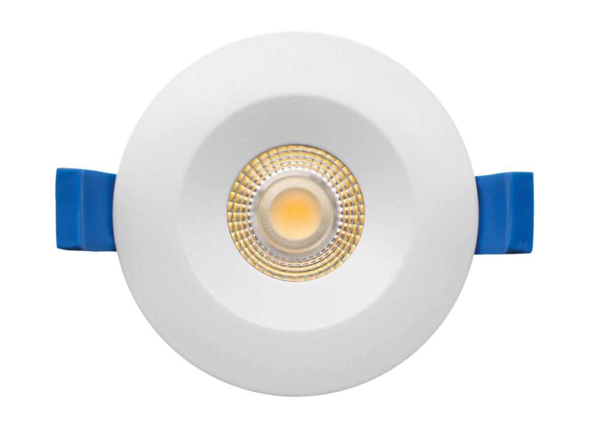 Encastré plafond Led Aspen CCT - fixe - rond - IP20/44 - avec alimentation Led 5 W CCT (3000 - 4000 K) 450 lm intégrée - dimmable - aluminium - blanc Réf. 50747