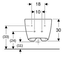 Bidet suspendu Geberit ONE caréné: T=54cm, Trop-plein=Dissimulé, blanc / KeraTect , chromé brillant Réf. 500.690.01.1