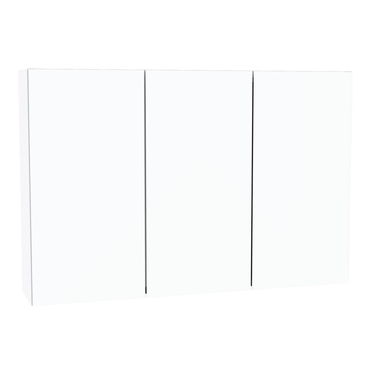 Armoire de toilette Alterna Plénitude 3 portes H60x L90 x P19cm Blanc mat version droite