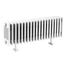 Radiateur eau chaude Acova Vuelta plinthe, puissance 2648W (dT50), hauteur 500 mm, largeur 1820 mm, 39 éléments, raccordement spécial 6 orifices avec pastillage adaptable, Blanc RAL 9016 Réf. M6C5-39-040