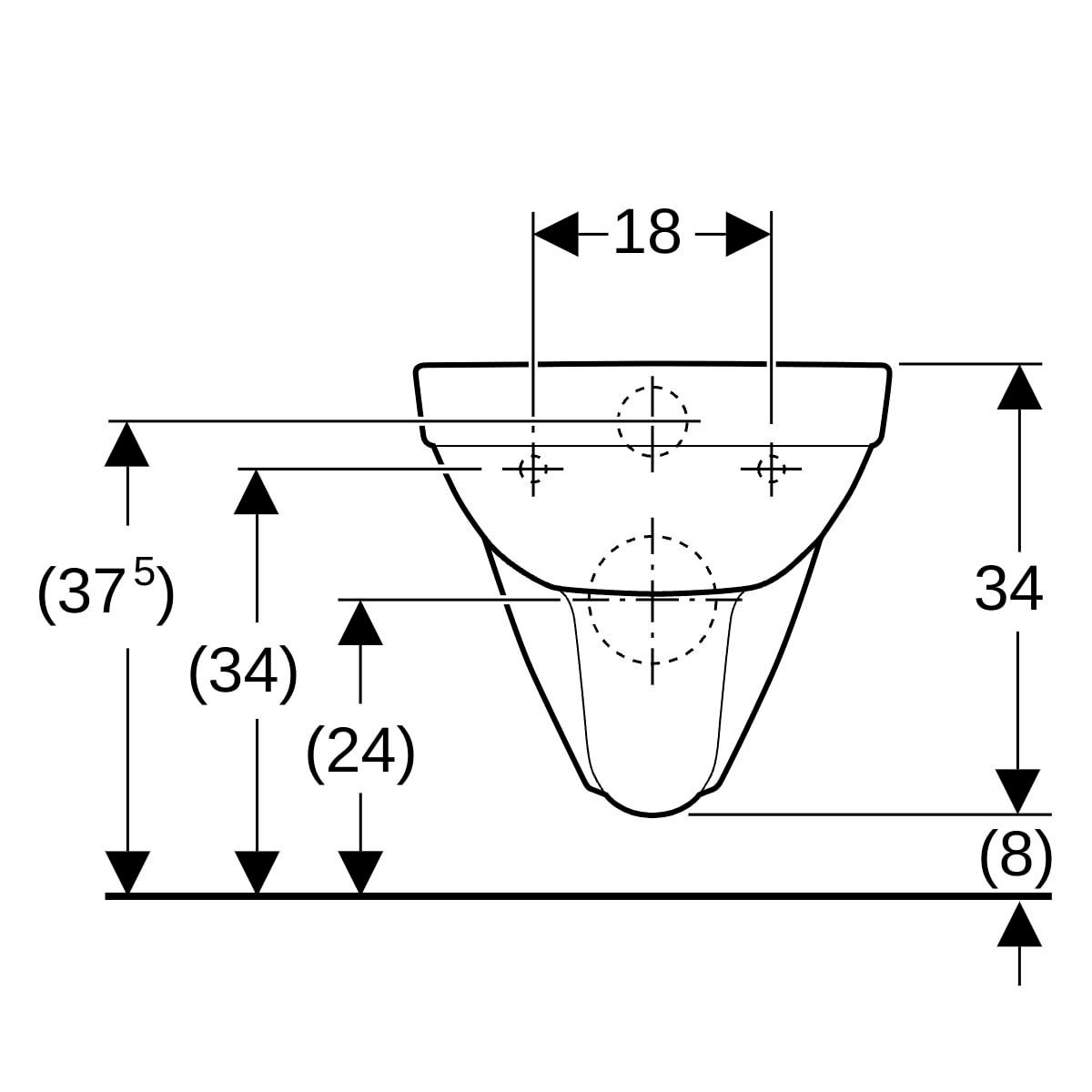 Cuvette suspendue DITO standard Rimfree blanc réf.00 réf. 390910000