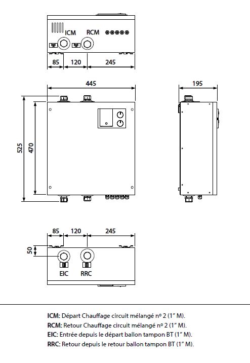 Module hydraulique avec collecteur départ et collecteur retour pour fonctionner apres BT kit BT M Réf TKITBT0000