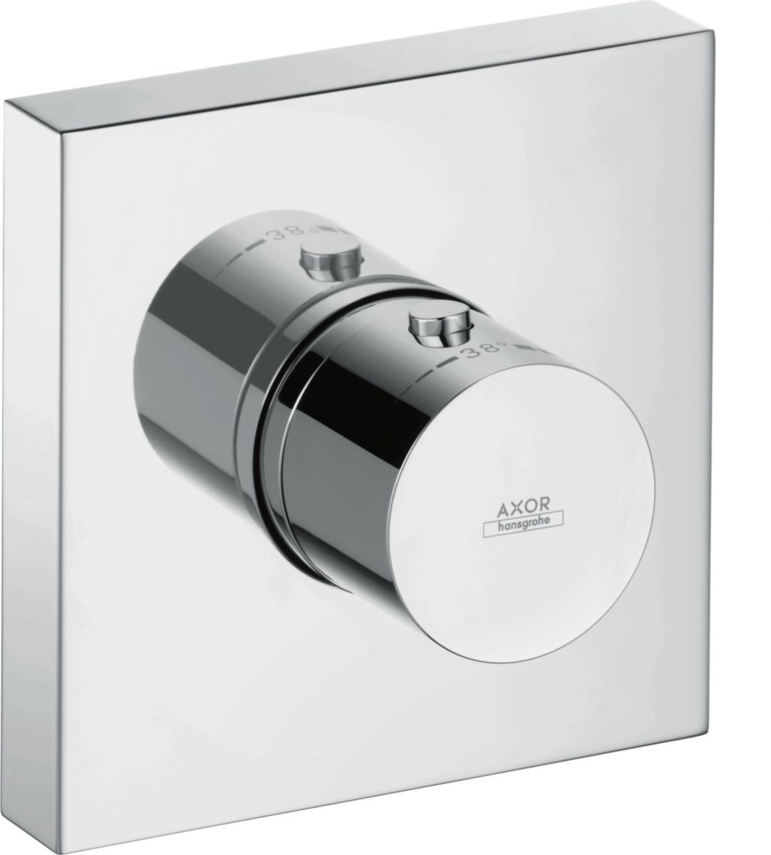 AXOR ShowerSolutions Module thermostatique encastré 120 / 120, Noir chromé brossé