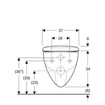 Pack WC suspendu Geberit Renova 54cm, Rimfree, abattant ralenti et déclipsable, Blanc Ref :500.801.00.1