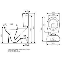 Pack WC Bastia surélevé à sortie horizontale prêt à poser Réf. 08328000000201