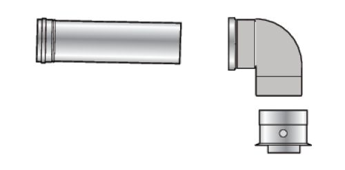 Kit de raccordement 3CEP diamètre 80 / 125 mm colis DY921 réf. 100020019