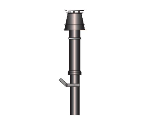 Terminal vertical polypropylène diamètre 80 / 125 mm noir colis DY843 réf. 100002732