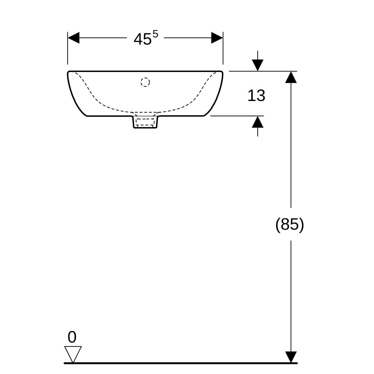 Lave-mains d'angle Bastia largeur 45,5cm profondeur 40cm blanc Réf. 501.611.00.1