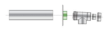 Kit de raccordement chaudière sous conduit diamètre 80 / 125 mm DY850 réf. 100003272