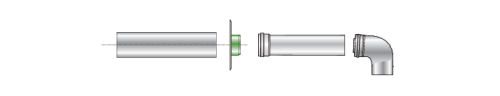 Kit de raccordement chaudière perpendiculaire diamètre 80 / 125 mm DY849 réf. 100003271