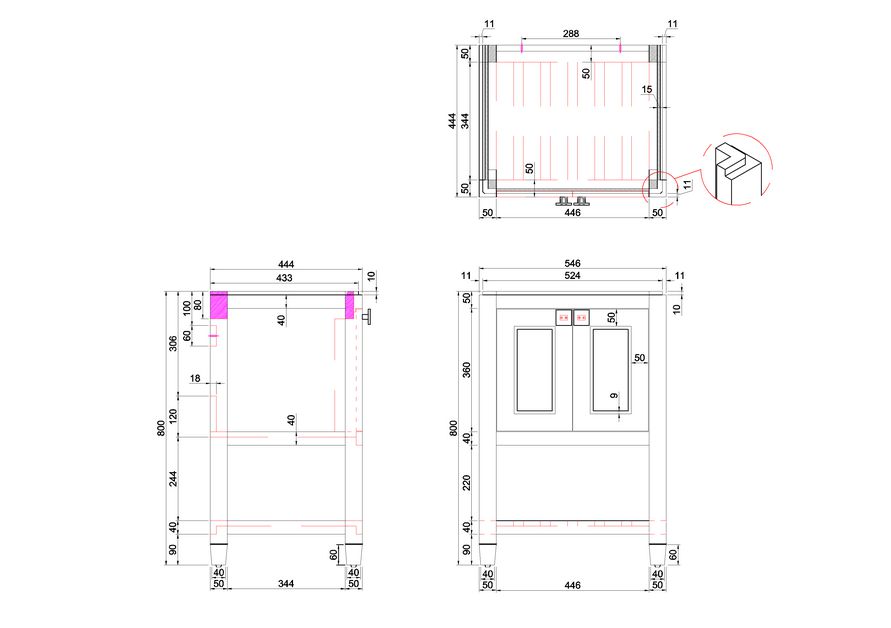 Meuble de SDB 580mm 2 portes et une tablette bleu mat et poignées chromes Réf. RIVF580B