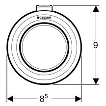 Déclenchement à distance GEBERIT type 01 pneumatique pour rinçage simple touche poussoir apparent Blanc alpin réf. 116046111