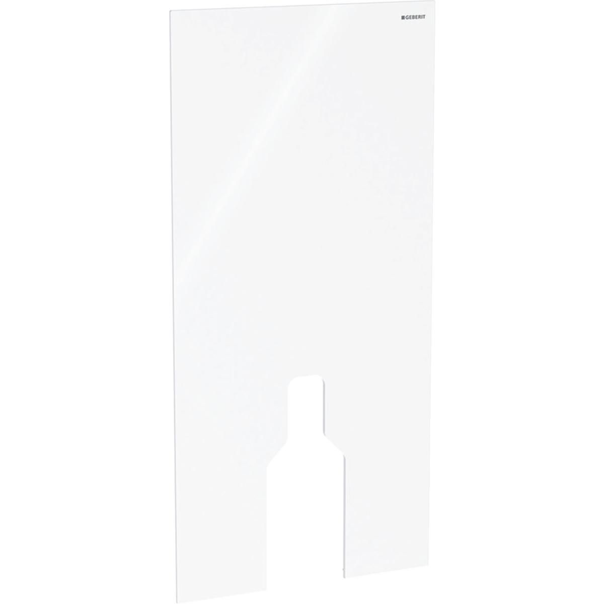 Habillage frontal pour panneau sanitaire Geberit Monolith pour WC au sol, 101 cm: Blanc / Verre