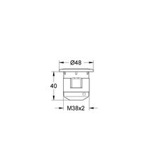 Bouton poussoir et rosace pour Servo-Set, pour perçage de couvercle de réservoir D40 mm, chromé mat/chromé Réf 37115PI0