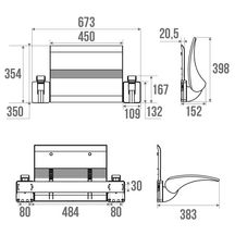 Ensemble dossier avec 2 accoudoirs anthracite réf. 47723