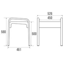 Tabouret de douche de sécurité ARSIS Blanc & Gris mat réf. 047771