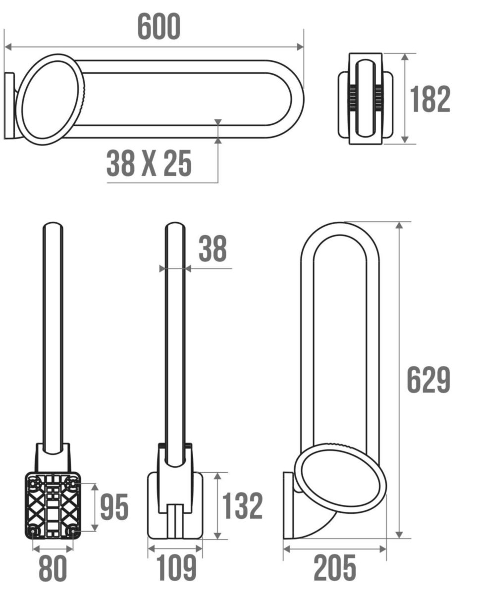 Barre relevable ARSIS blanc réf. 48660