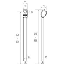 Béquille de soutien pour barre relevable ARSIS Anthracite réf. 48710