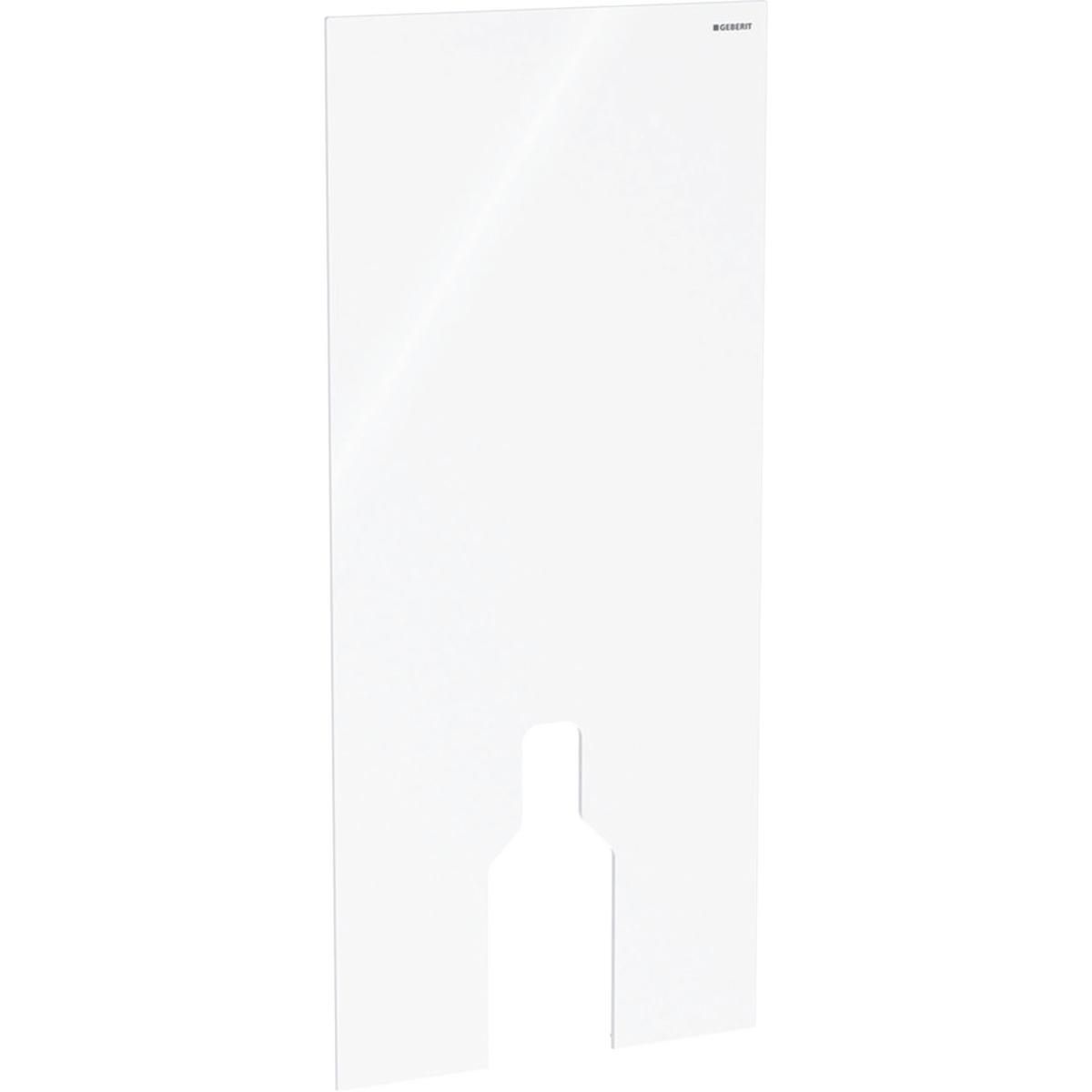 Habillage frontal pour panneau sanitaire Geberit Monolith pour WC au sol, 114 cm: Blanc / Verre