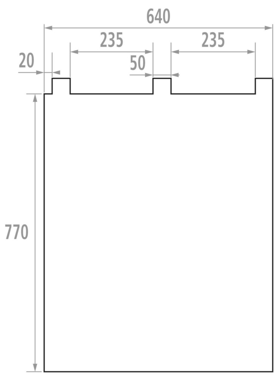 Rideau pare-éclaboussure pour barre relevable réf. 048830