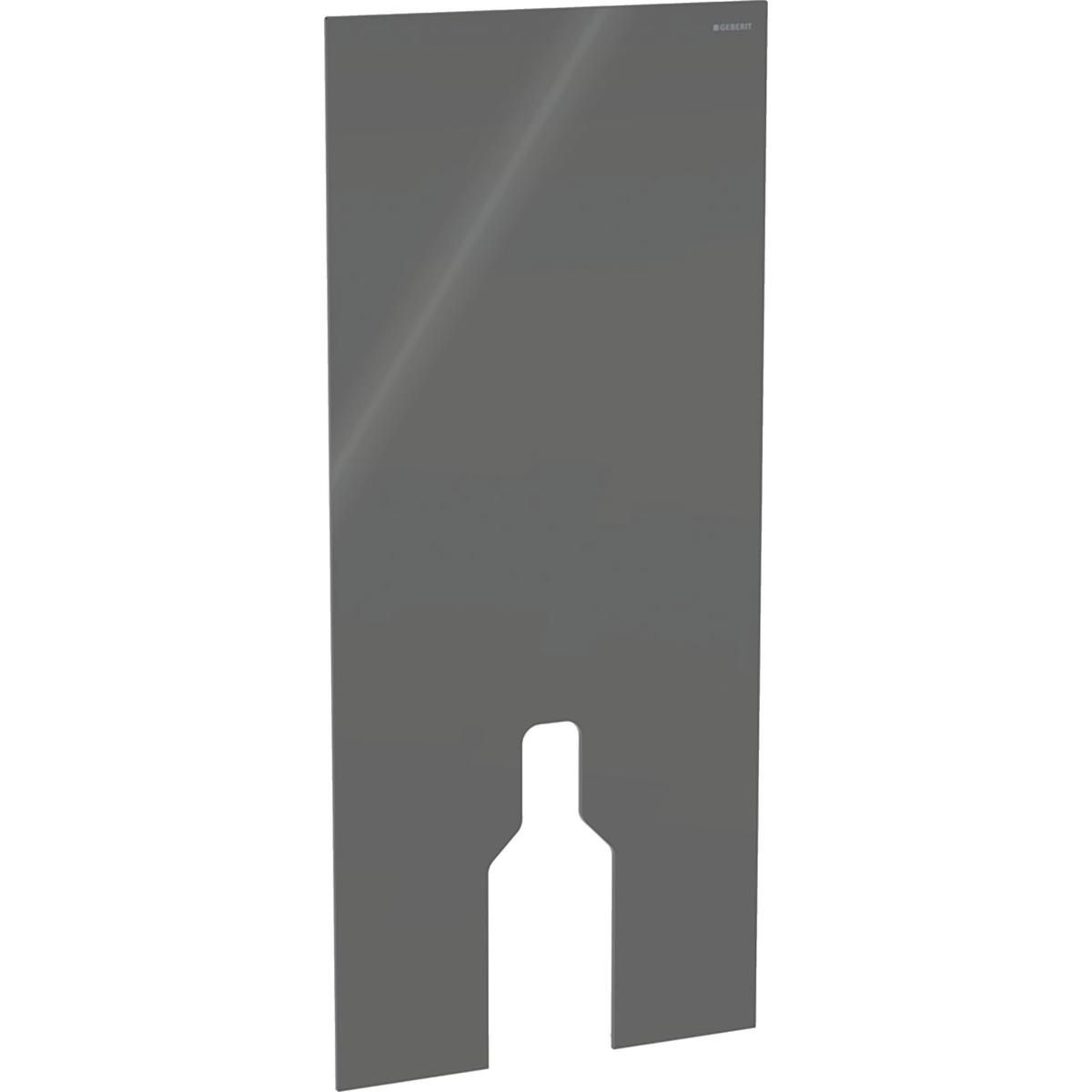 Habillage frontal pour panneau sanitaire Geberit Monolith pour WC au sol, 114 cm: Gris velouté / Verre