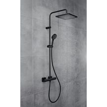 Colonne de douche 240 Vernis Shape 1jet avec mitigeur thermostatique Noir mat Réf. 26427670