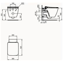 Pack WC STRADA II suspendu AQUABLADE abattant ultrafin frein de chute Réf. T359601