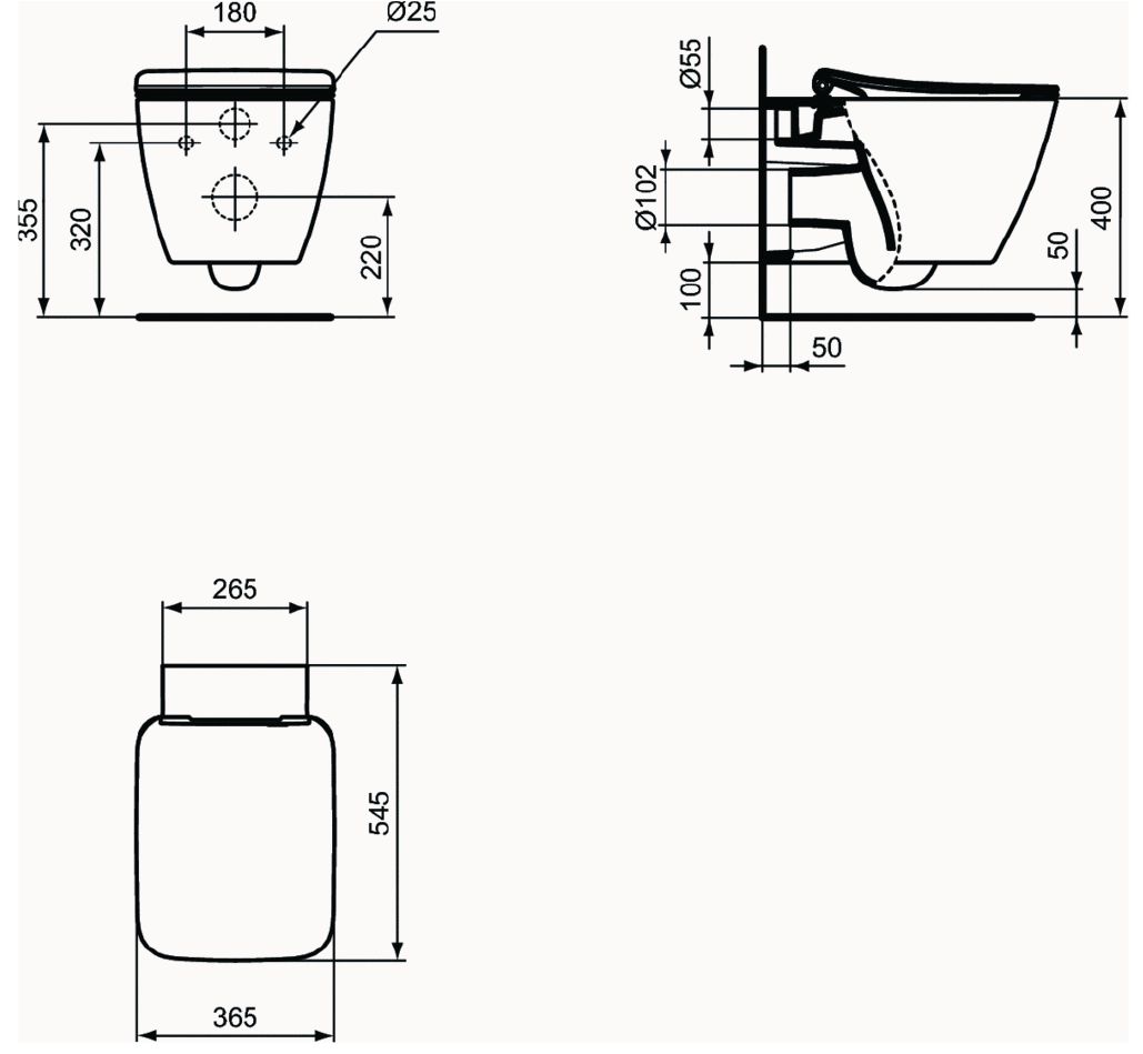 Pack WC STRADA II suspendu AQUABLADE abattant ultrafin frein de chute Réf. T359601