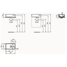 Lave-main droit STRADA II 45 cm blanc Réf. T299401