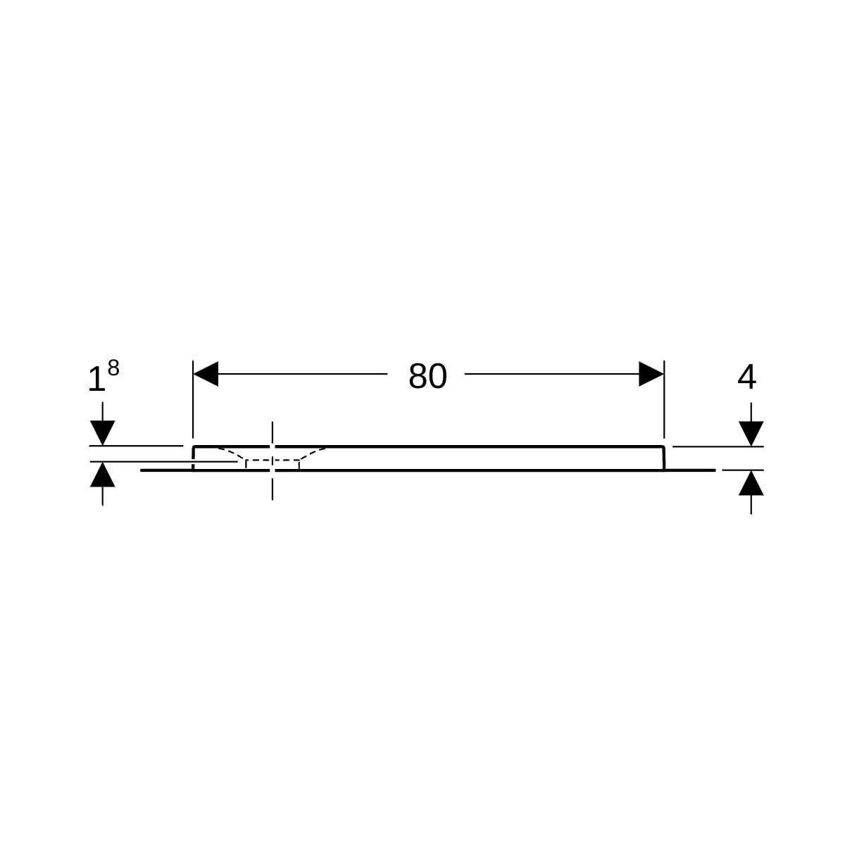 Receveur de douche carré Olona à poser / à encastrer, avec natte d'étanchéité  Blanc, 80x80cm Réf.550.900.00.1