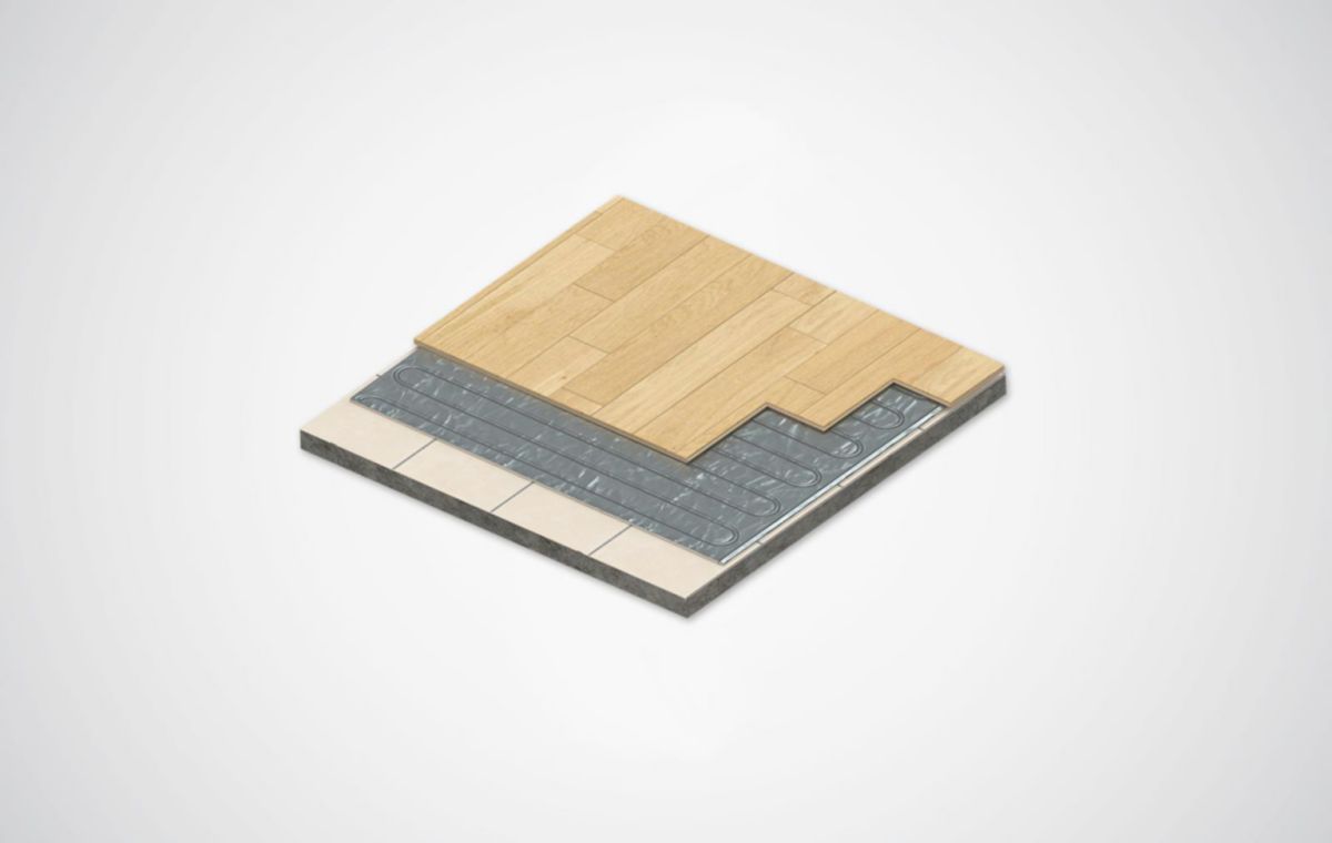 Plancher Rayonnant Electrique Soleka Parquet flottant Version foil chauffant Trame 1m² Puissance 100W Réf. 120308