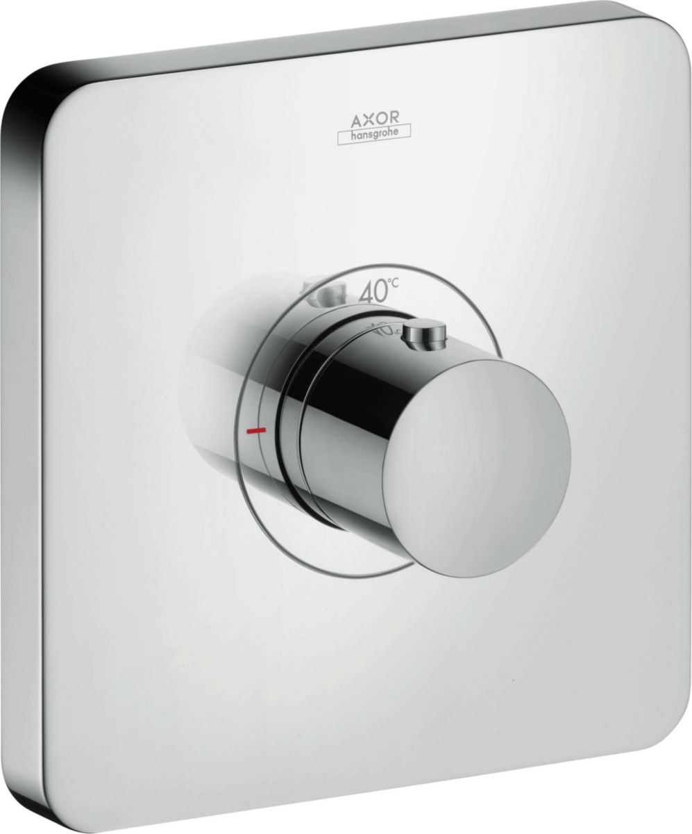 AXOR ShowerSelect Thermostatique ShowerSelect softsquare encastré haut débit, Noir chromé poli