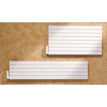 Radiateur eau chaude Acova Fassane horizontal simple, puissance 599W (dT50), hauteur 592 mm, largeur 900 mm, 8 éléments, raccordement latéral de même côté, appareil réversible gauche/droite, Blanc RAL 9016 Réf. VX-059-090