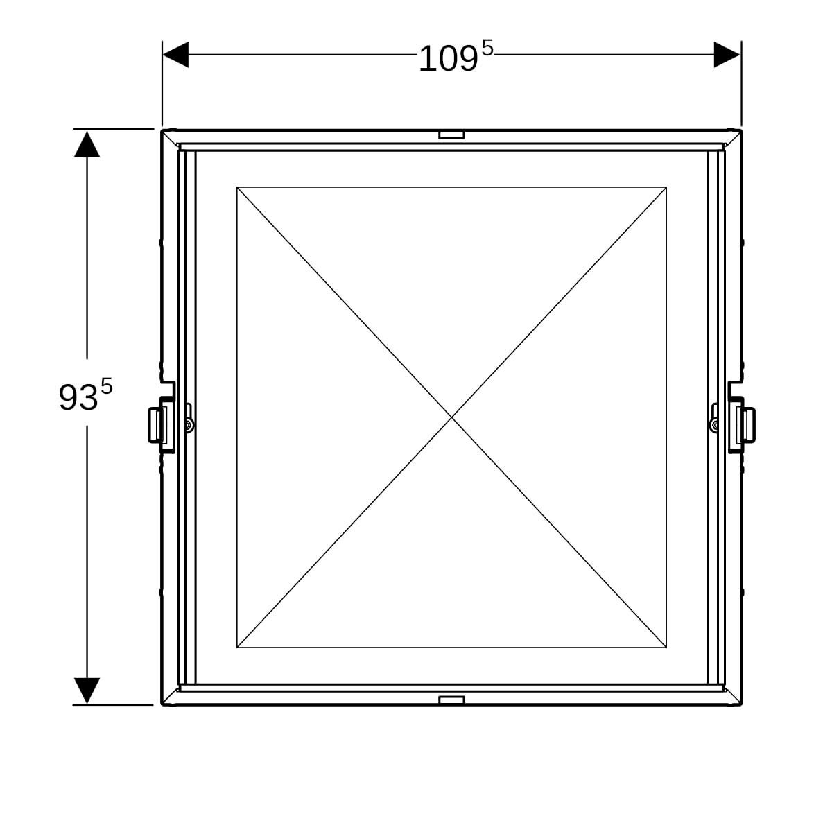 Coffre d'encastrement brut pour armoire de toilette Geberit ONE 105x90 cm réf:111.944.00.1