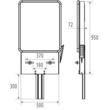 Support lavabo réglable électrique avec miroir Réf. 052210