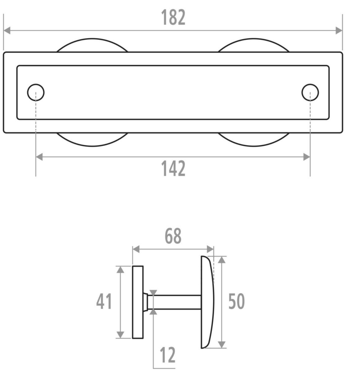 Patère 2 têtes D 50 mm, acier inoxydable, inox poli brillant réf. 065802