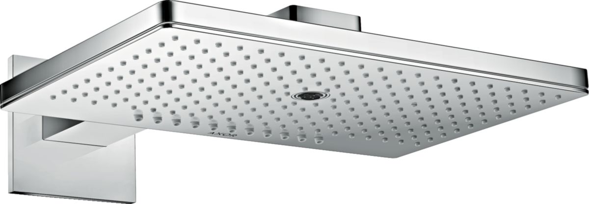 AXOR ShowerSolutions Douche de tête 460 / 300 3jet avec bras de douche 450 mm et rosace carrée, Aspect doré brossé