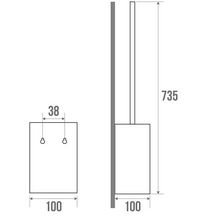 Porte-balayette inox manche long réf. 607864