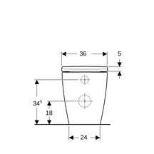 Pack WC au sol Geberit iCon, caréné, nouveau Rimfree, blanc brillant Ref : 502.383.00.1