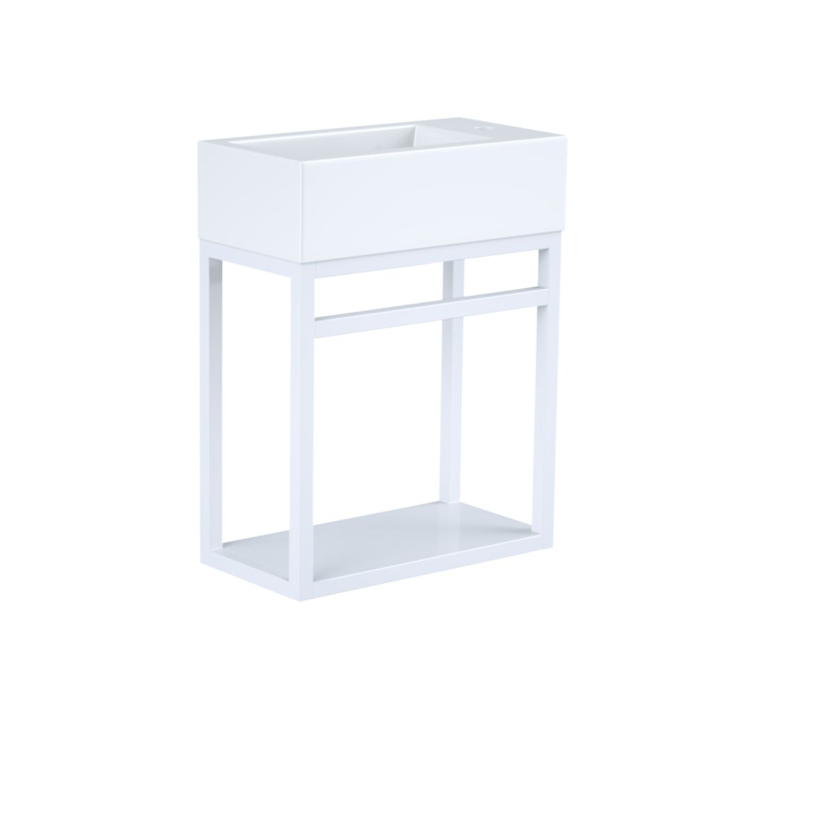 Console lave main Alterna Mezzo 49,5 x 50 x 25 cm blanc