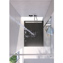 Revêtement prêt à poser pour receveur wedi Fundo, Fundo Top Riolito Neo excentré blanc 1200x900mm réf. 072020100