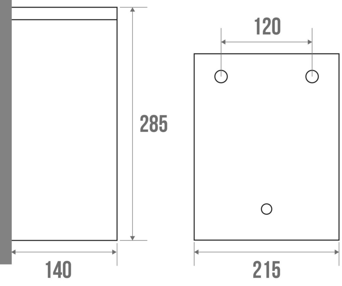 Poubelle murale 8,5 litres, 21 x 21 x 28 cm, acier inoxydable anti-corrosion, inox poli brillant réf. 877155