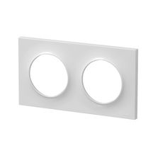 Odace plaque styl blanc 2 postes Réf S520704