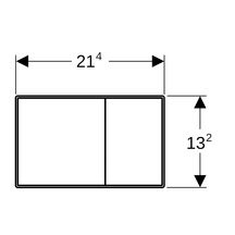 Plaque de déclenchement Geberit Sigma60 pour rinçage double touche chrome brossé réf 115640GH1