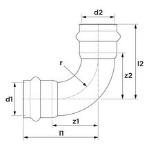 Coude 90° femelle-femelle diamètre 42 Réf. 6674085