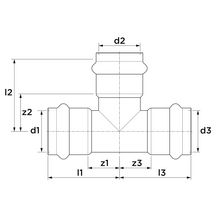 Té réduit SP 5130RV cuivre FFF diam 35x22x35 réf 6670741