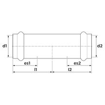 Manchon coulissant double femelle à sertir Diamètre 42 Réf. 6674800