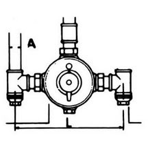 Mitigeur thermostatique collectif THERMERAM IV modèle 084 26 x 34 nu sans raccords réf. H8552NU