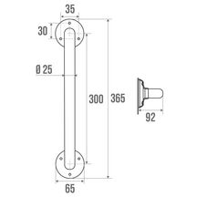 Barre de relèvement SERIE 200 longueur 30 cm Laiton nickelé Chromé réf. 002943